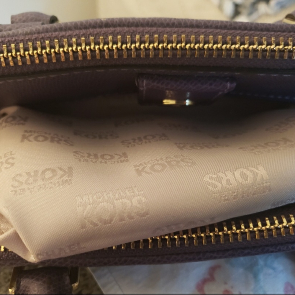 Michael Kors Purple Satchel Leather Bag - Picture 9 of 12